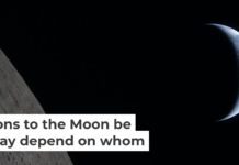 Earth draws closer to passing behind the Moon in this image captured by the Artemis II crew during their lunar flyby. NASA